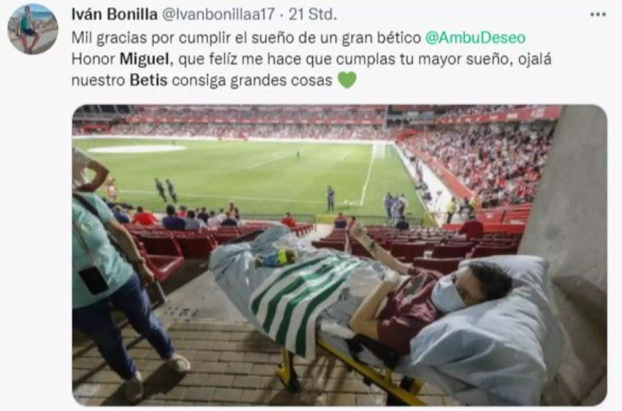 Miguel beim La-Liga-Spiel vom Montag im Stadion.