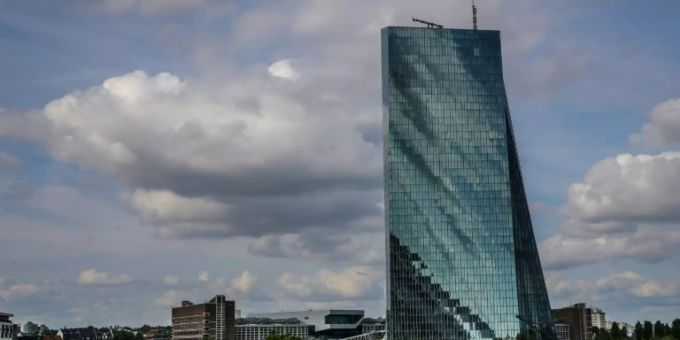 Die Europäische Zentralbank in Frankfurt am Main. europäische zentralbank