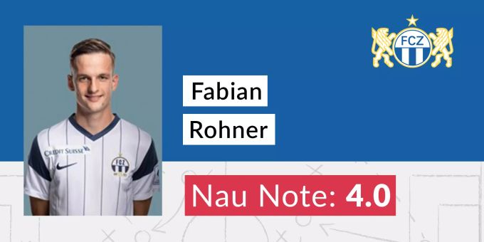 Die Note für Fabian Rohner vom FC Zürich. FC Zürich