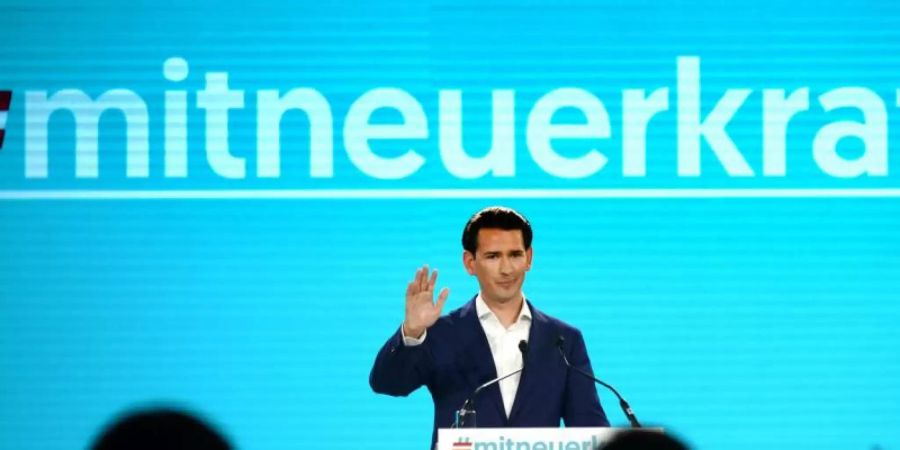 Österreichs Kanzler Sebastian Kurz beim Parteitag der ÖVP. Foto: Herbert Pfarrhofer/APA/dpa