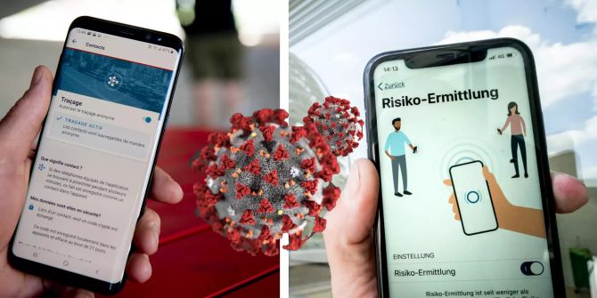 Corona App Smartphone Virus Hände