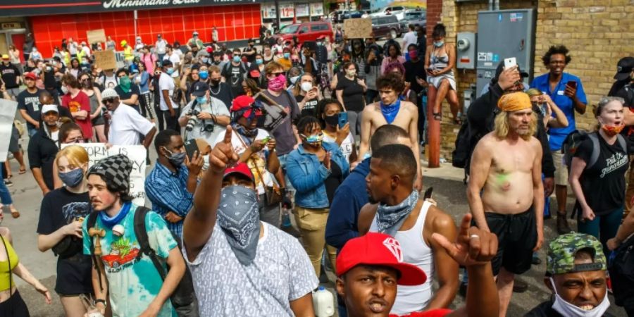 Demonstranten in Minneapolis