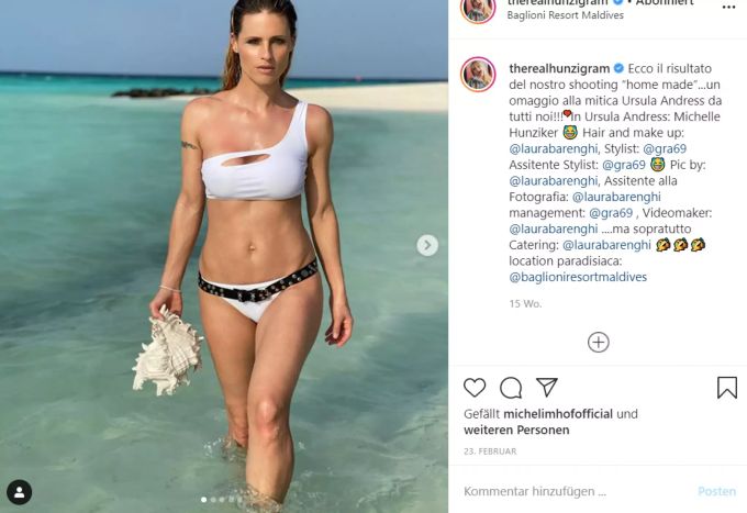 So sexy kennen die Fans Michelle Hunziker eigentlich sonst am Strand. Michelle Hunziker