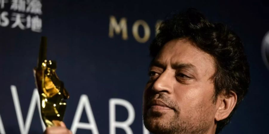 Irrfan Khan 2014 mit dem asiatischen Filmpreis