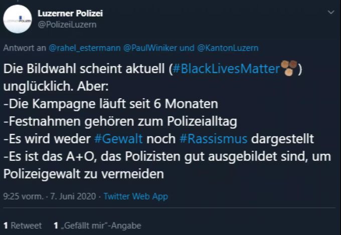 Die Rechtfertigung der Luzerner Polizei zur heftig kritisierten Szene. Luzerner Polizei Estermann