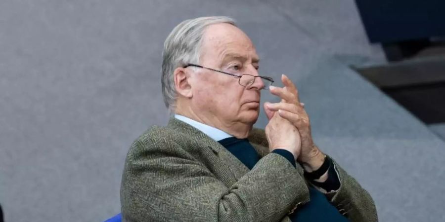 Alexander Gauland, Vorsitzender der AfD-Bundestagsfraktion, während der Plenarsitzung des Deutschen Bundestages. Foto: Bernd von Jutrczenka/dpa
