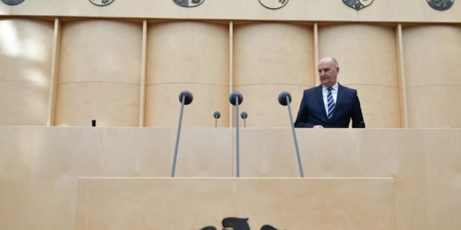 Bundesratspräsident Dietmar Woidke im Plenum der Länderkammer