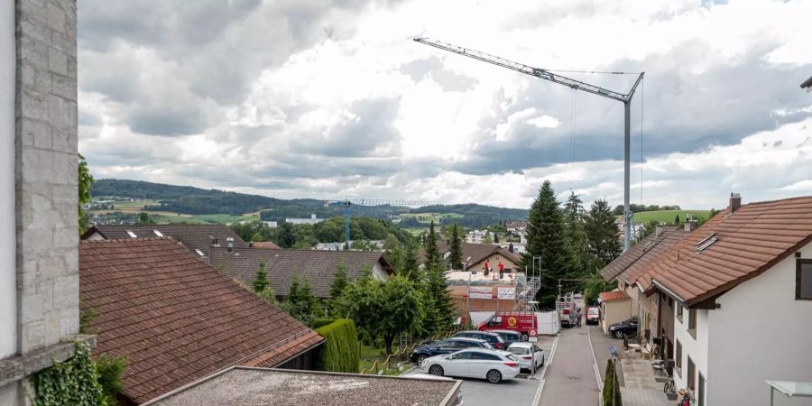 Eine Baustelle in der Gemeinde Hägglingen.