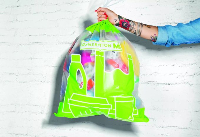 So sehen die neuen Sammelsäcke der Migros aus. Migros