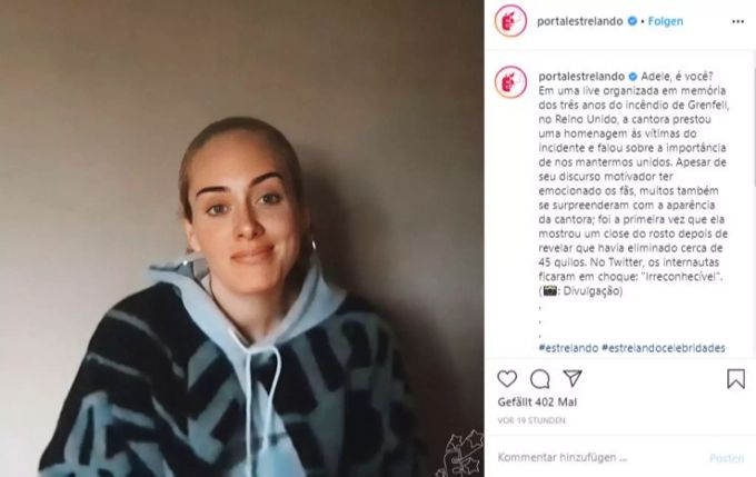 Sängerin Adele hat über 50 Kilo abgenommen. adele