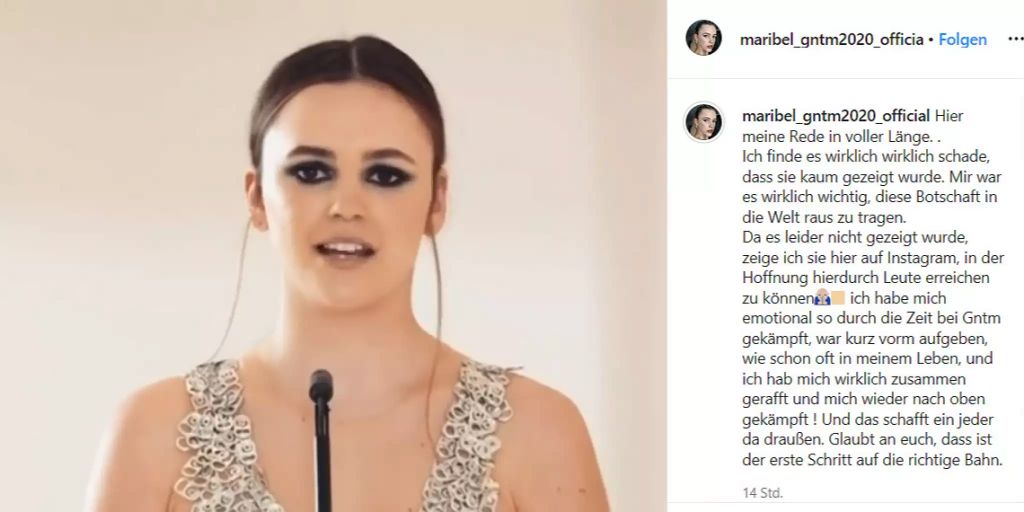 Gntm Sender Kurzt Rede Maribel Stinksauer