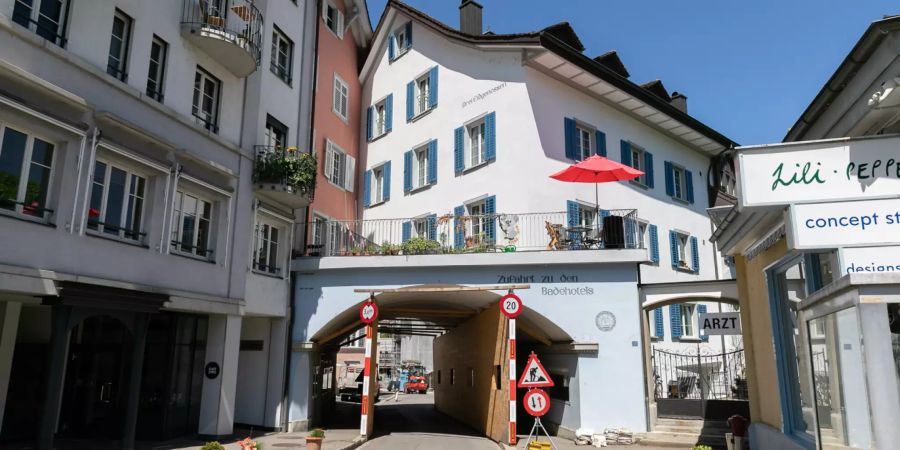 Bei den Bädern in Baden.