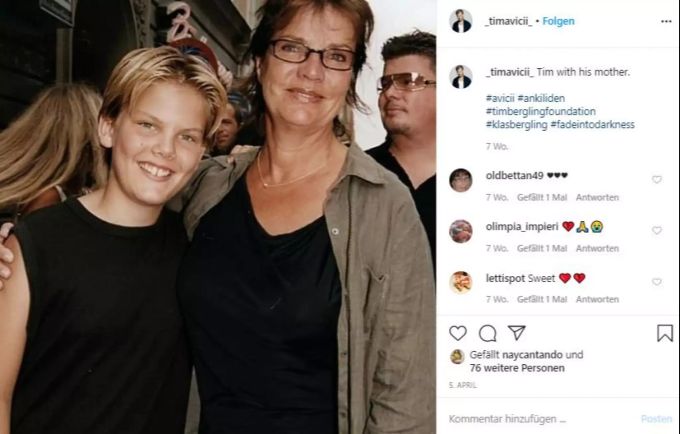 Ein Bild aus vergangenen Tagen: Avicii als Teenager vor seiner DJ-Karriere mit seiner Mutter Anki Lidén. Avicii