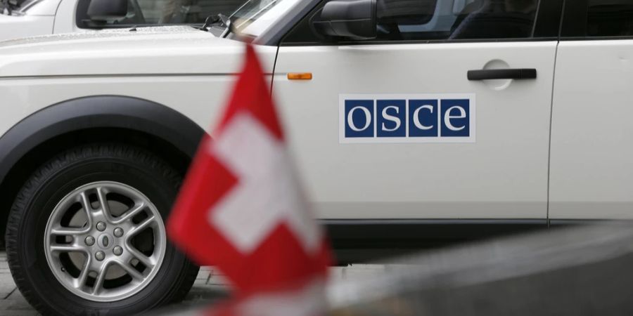 OSZE OSCE Schweizer Flagge