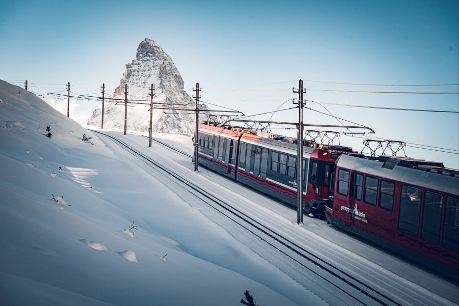 Gornergrat Bahn Winter Zugfahrt