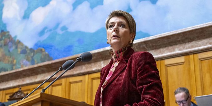 Finanzministerin Karin Keller-Sutter warb für den Kompromissvorschlag des Ständerats zur UNRWA. (Archivbild) Finanzministerin Karin Keller-Sutter warb für den Kompromissvorschlag des Ständerats zur UNRWA. (Archivbild)