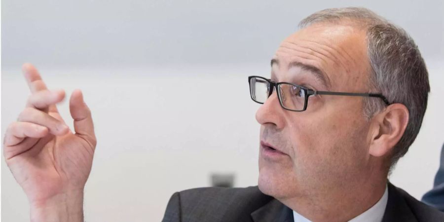 Parmelin informierte heute in Mitholz BE die Bevölkerung über den Zwischenbericht.