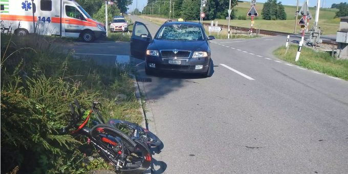Nach Kollison - Velofahrer in Sulgen TG mittelschwer verletzt