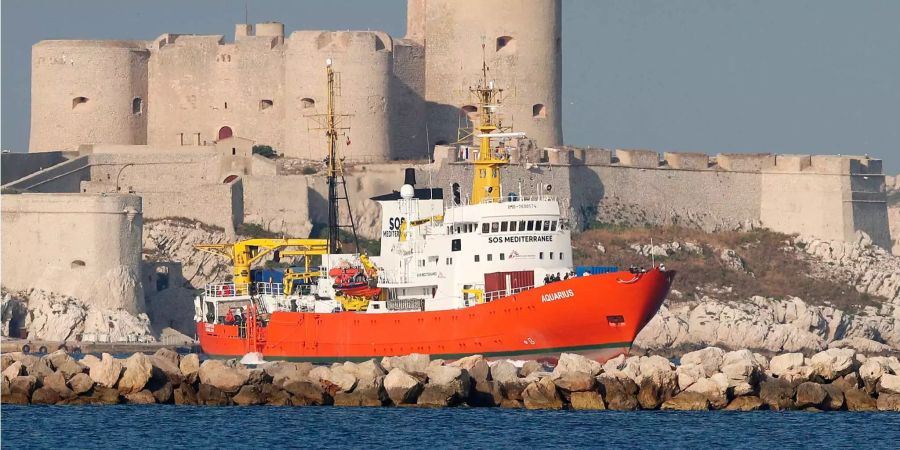 Das Schiff «Aquarius» in Marseille.