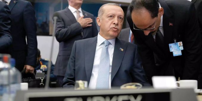 Der türkische Präsident Erdogan am Nato-Gipfel. Der türkische Präsident Erdogan am Nato-Gipfel.