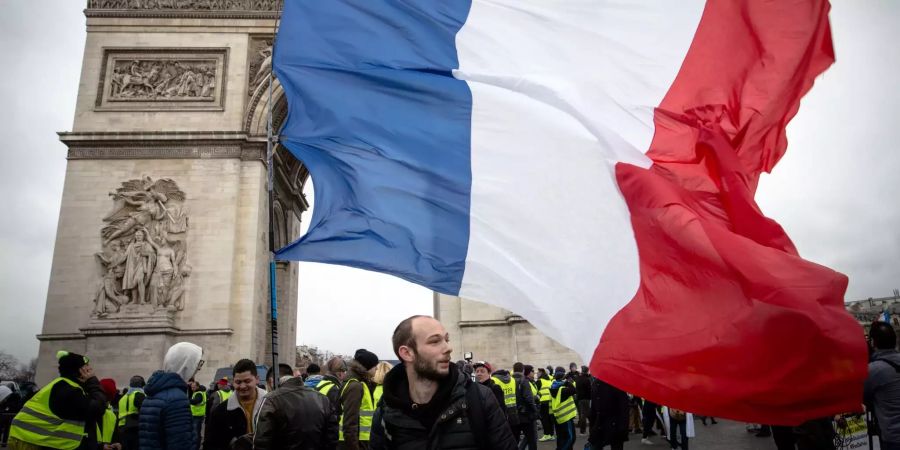 Teilnehmer einer Demonstration der «Gelbwesten» in Paris