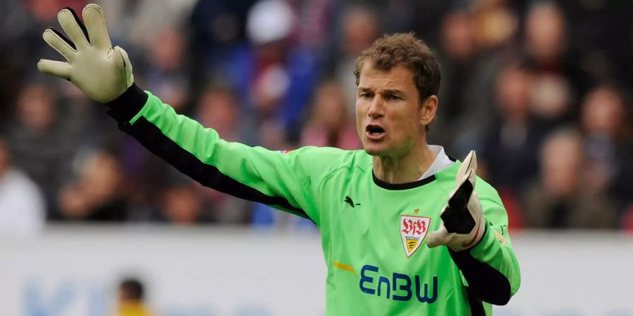 Jens Lehmann zwischen den Pfosten.