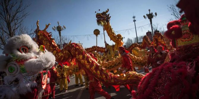 Parade in China an Neujahr