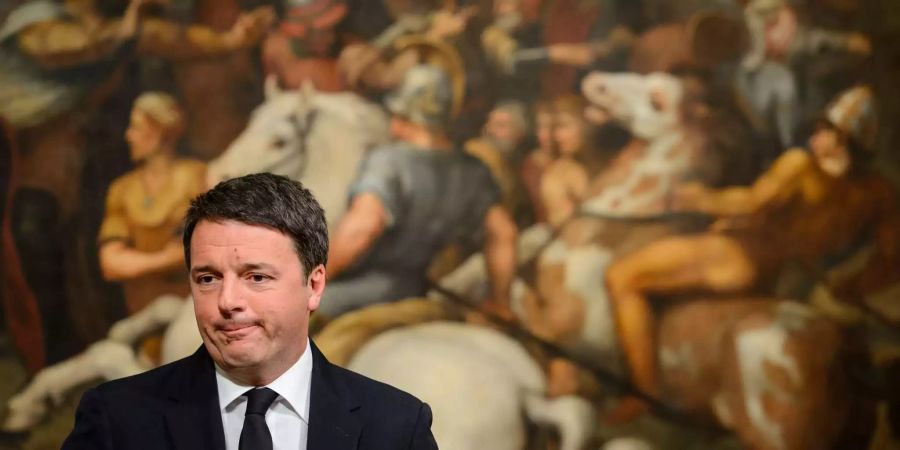 Nach dem Volks-Nein gegen die Verfassungsreform im Dezember 2016 erklärte Matteo Renzi seinen Rücktritt als Regierungschef.