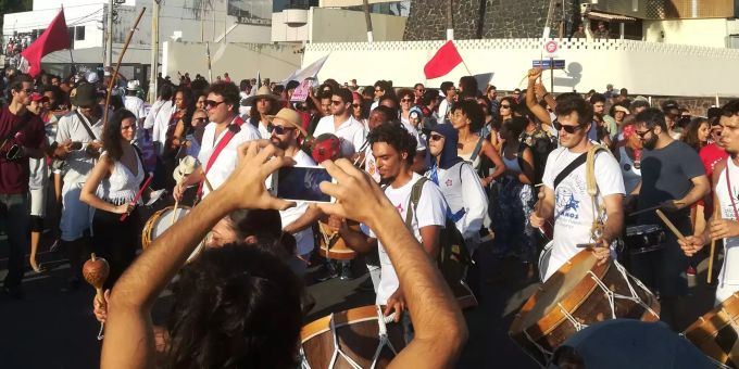 Die Wahlveranstaltungen in Brasilien sind auch immer ein bisschen Karneval. Die Wahlveranstaltungen in Brasilien sind auch immer ein bisschen Karneval.