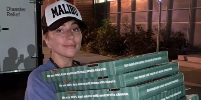 Pizzas und Spenden - So herzig helfen Promis in Feuerhölle Kaliforniens