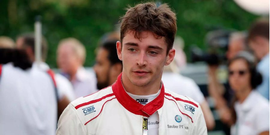 Der Formel-1-Fahrer Charles Leclerc nach einem Rennen.