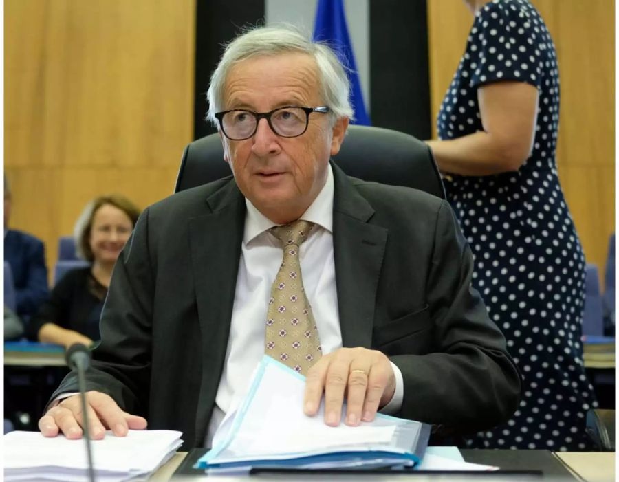 EU-Kommissions-Präsident Jean-Claude Juncker an einer Sitzung in Brüssel.