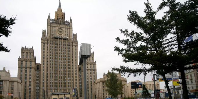 Blick auf das russische Aussenministerium in Moskau. Moskau