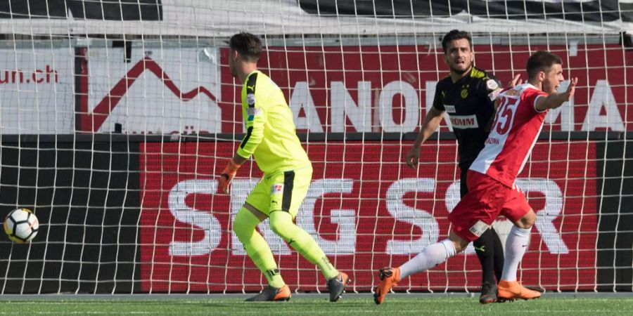 Joker Nicolas Hunziker erzielt für den FC Thun beide Tore.