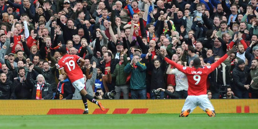 Zwei Mal Rashford auf Vorarbeit von Lukaku entscheiden das Spiel zu Gunsten von Manchester United.