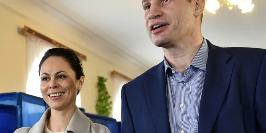 Natalia und Vitali Klitschki vor einigen Jahren in Kiew