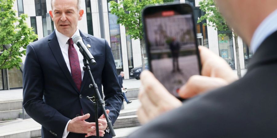 Bundesdigitalminister Volker Wissing (FDP) am Rande der G7-Digitalministerkonferenz in Düsseldorf.