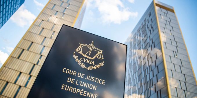 Der Europäische Gerichtshof im Europaviertel von Luxemburg. Der Europäische Gerichtshof im Europaviertel von Luxemburg.