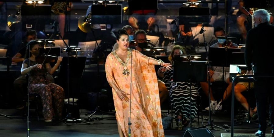 Anna Netrebko bei Auftritt im Juli 2021 in Athen