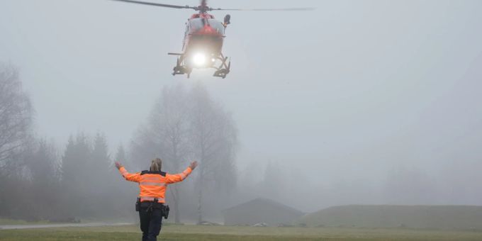 Feuer im Wald nahe der A3.