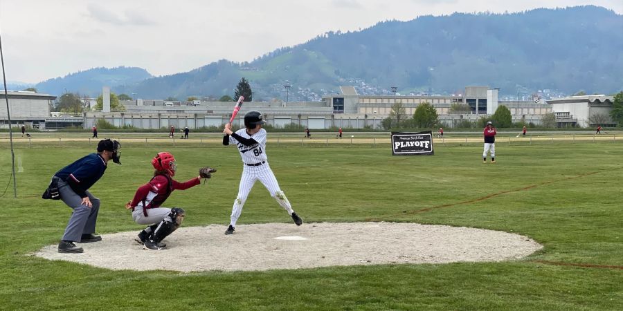 Baseball Hunters Thun im Spiel. - Thun