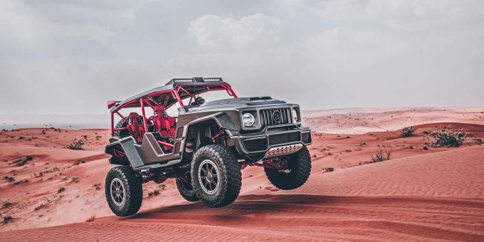 Mit 900 PS und auf Portalachsen unterwegs: Der Brabus Crawler ist definitiv ein brachialer Buggy. Mit 900 PS und auf Portalachsen unterwegs: Der Brabus Crawler ist definitiv ein brachialer Buggy.