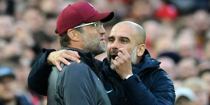 Jürgen Klopp und Pep Guardiola kämpfen um den Titel in der Premier League. Jürgen Klopp