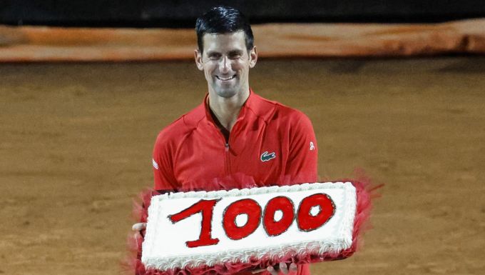 1000 Siege auf der ATP-Tour für Novak Djokovic. Novak Djokovic
