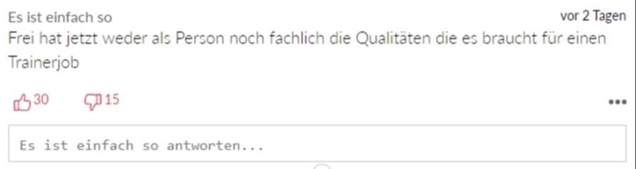 Dieser User spricht ihm hingegen die fachliche Qualität ab.