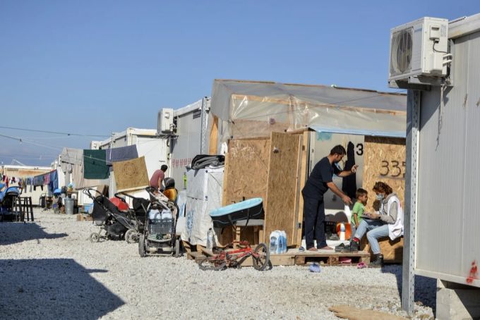 Aufnahme von Geflüchteten im Lager Kara Tepe auf Lesbos. geflüchtete