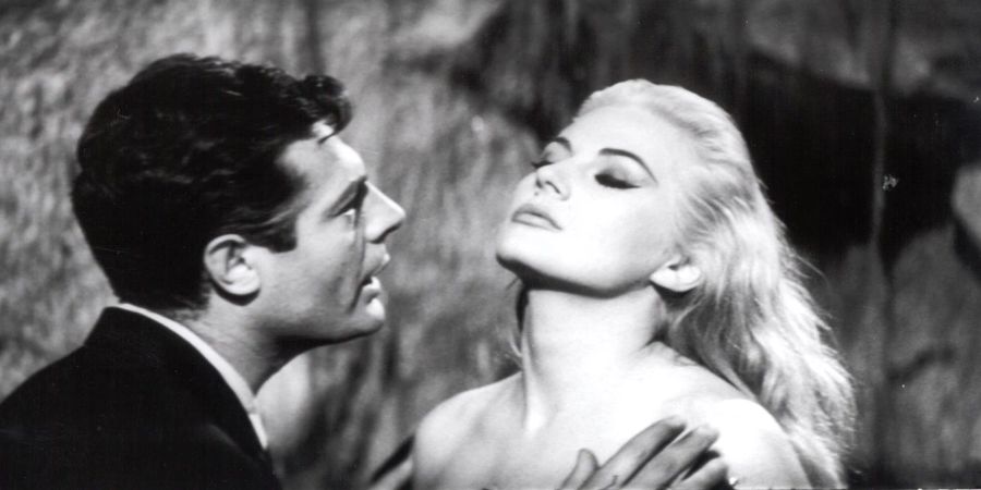 Marcello Mastroianni, Anita Eckberg und der Trevibrunnen.