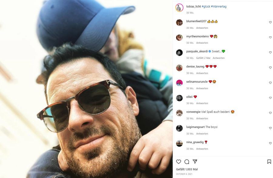 Tobias Licht mit seinem Söhnchen.