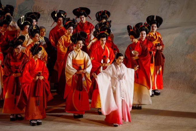 Eine Szene aus Madama Butterfly. madama butterfly