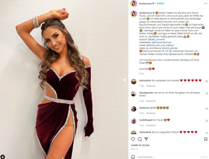 Ekaterina Leonova tanzt schon lange bei «Let's Dance». Ekaterina Leonova
